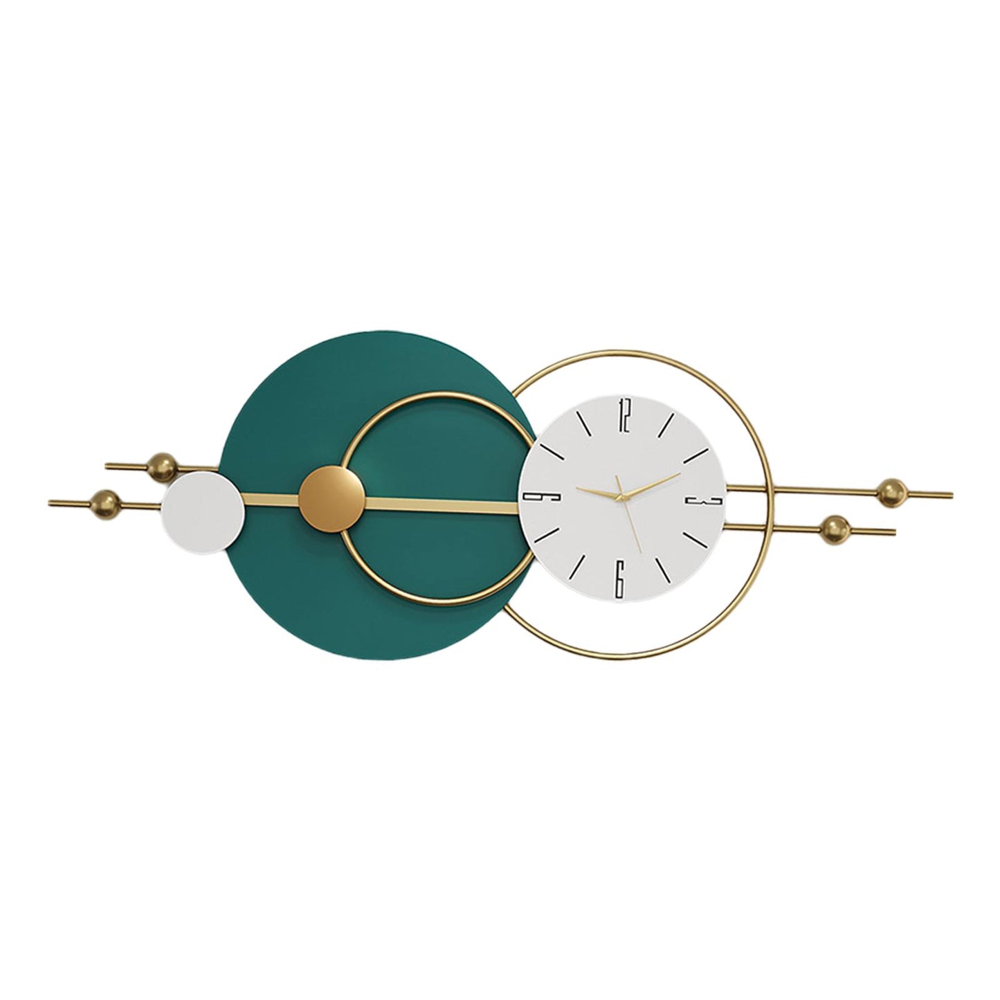 Modern Creative Metal Wall Clock Green
