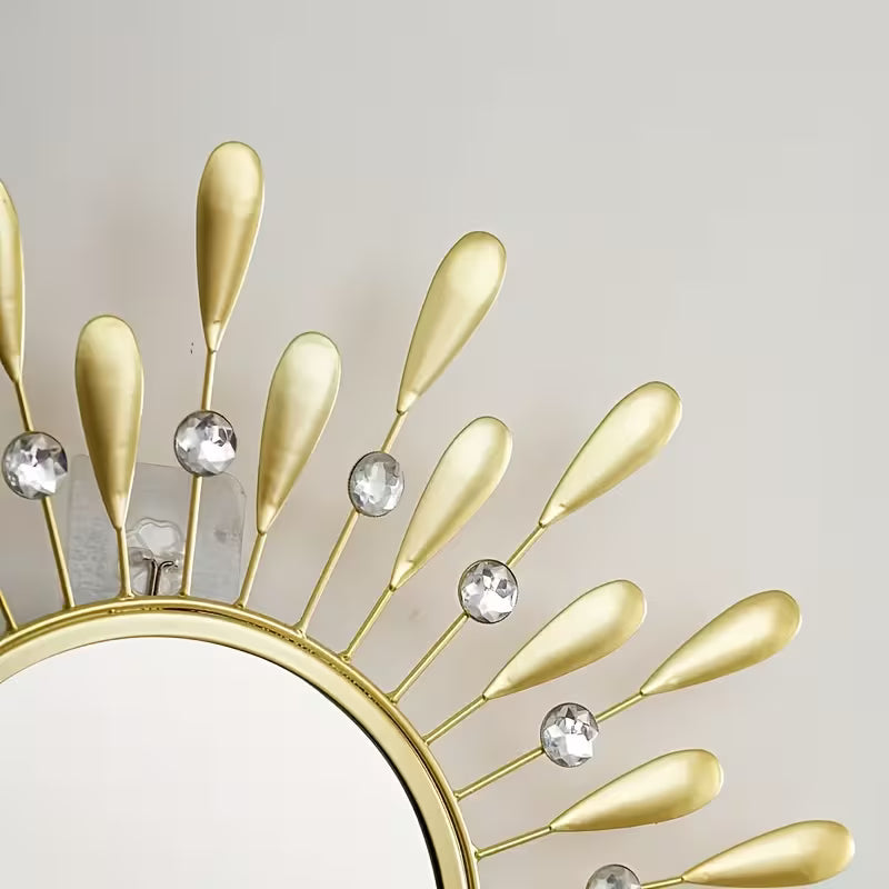 Golden Designer Metal Wall  mirror - The1000BC