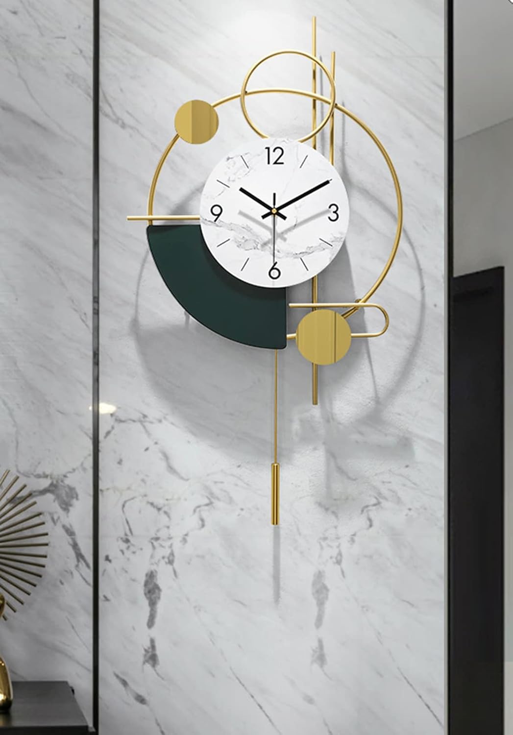 Modern Creative Metal Wall Clock Green
