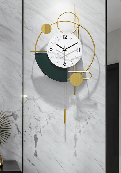 Modern Creative Metal Wall Clock Green