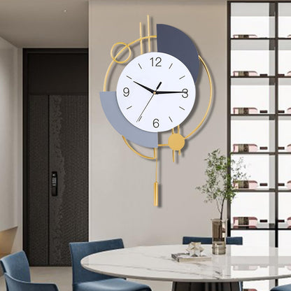 Abstract Shaped Geometric Wall Clock Gold
