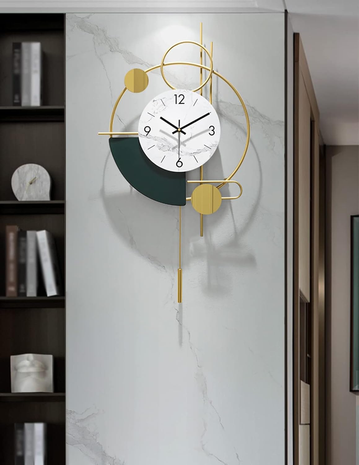 Modern Creative Metal Wall Clock Green