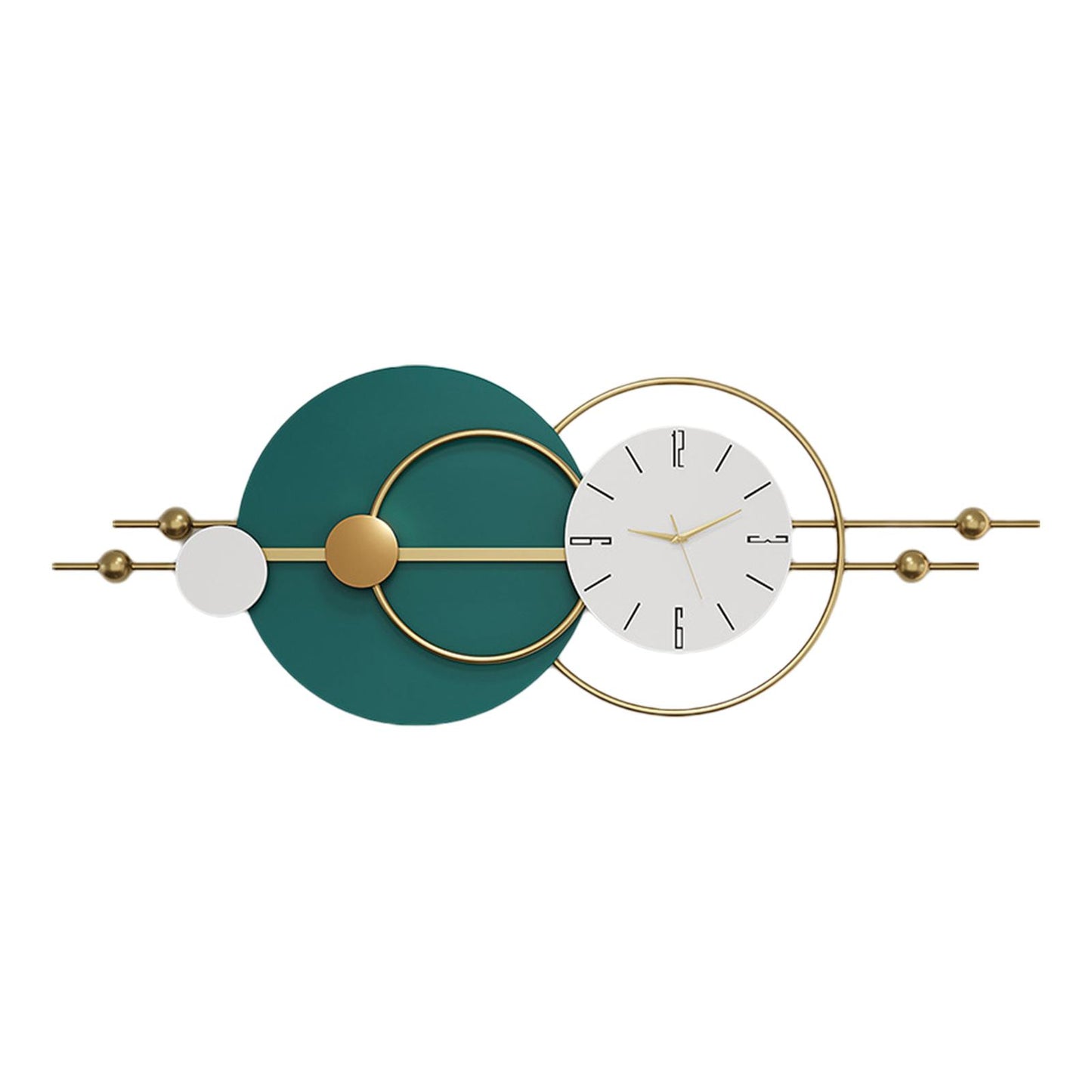 Modern Creative Metal Wall Clock Green
