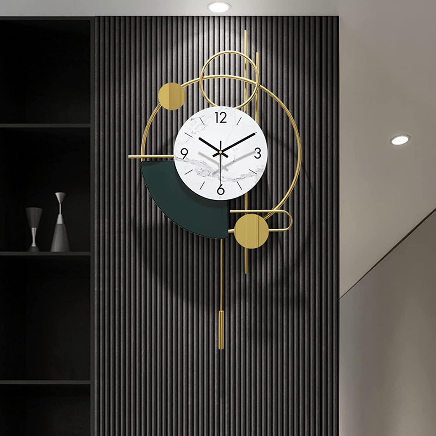 Modern Creative Metal Wall Clock Green