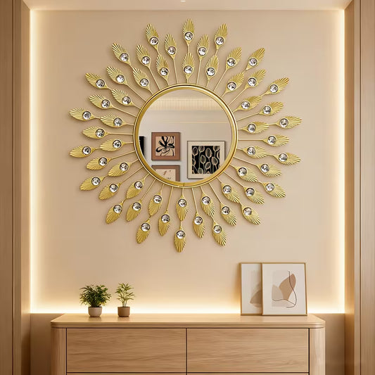 European style Golden Designer Metal Wall  mirror - The1000BC